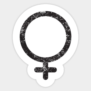 Distressed Feminist/Woman Symbol Sticker